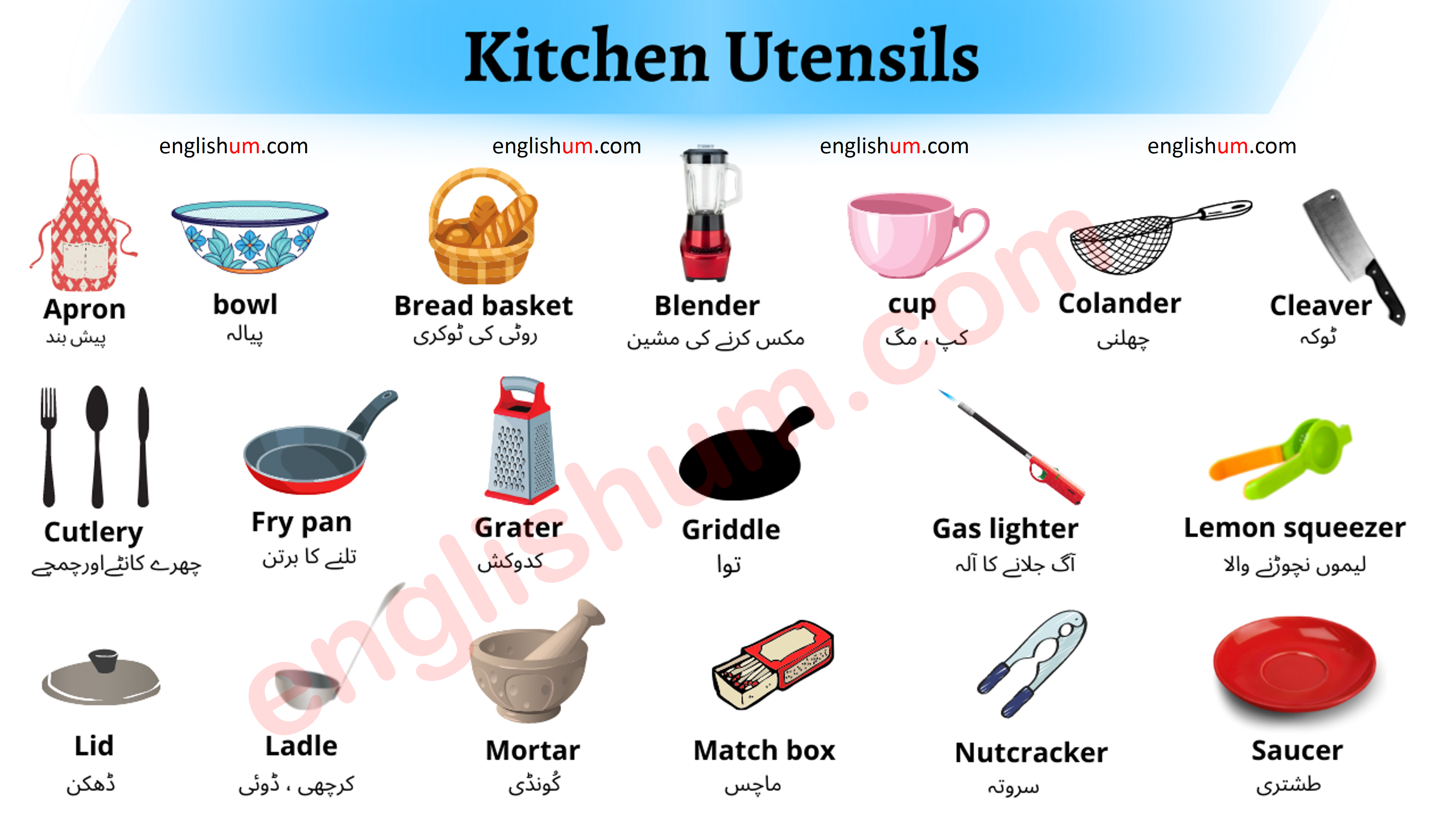 Kitchen Utensils with Pictures