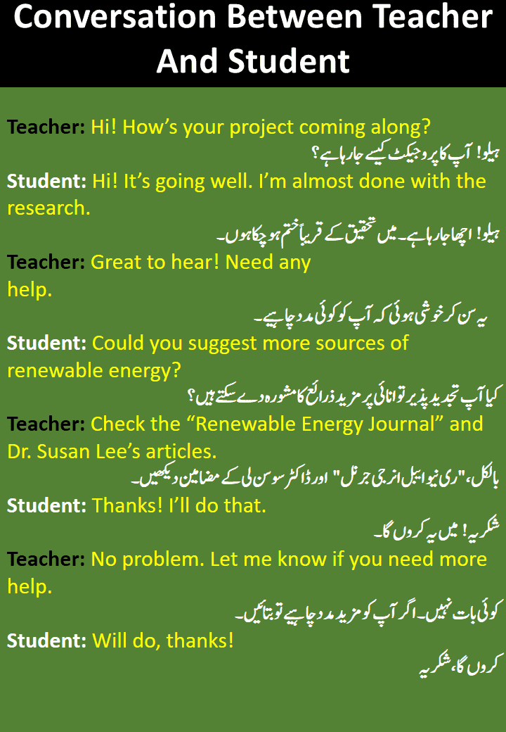 Daily Use Conversation Between Teacher And Students || On Different Topics