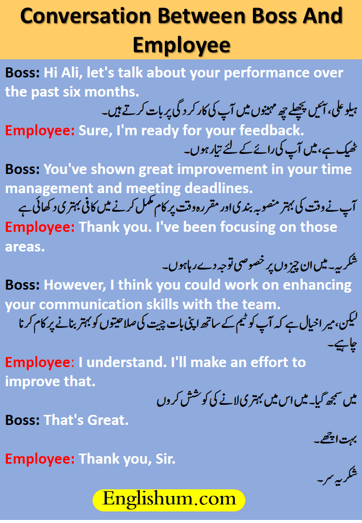 Daily Use Conversation Between Boss And Employee || Different Topics